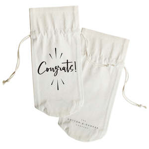 Congratulations on Your Purchase! Cotton Canvas Wine Bag - Product Image 2