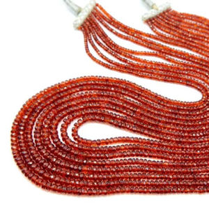 16นิ้วลูกปัดพลอยโกเมน spessartite ส้มธรรมชาติรูปทรงกลมเหลี่ยมเพชรพลอยสำหรับทำเครื่องประดับรวมทั้งสร้อยคอ - Product Image 1