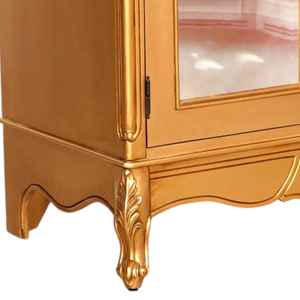 Elegante armario moderno de madera de teca hecho a mano con puertas de espejo tallado Acabado Premium para dormitorio y apartamento - Product Image 3