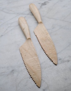 Couteau à gâteau et pizza en bois d'acacia Accessoires de cuisine Serveur et couteau à gâteau en bois au meilleur design - Product Image 1