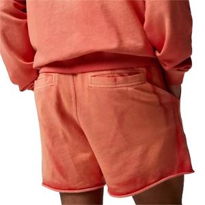 Personalizado de los hombres de verano de lavado ácido Vintage pantalones cortos de estilo de la calle de sol se desvanecen sudor pantalones cortos de algodón antiarrugas OEM servicio Digital - Product Image 3