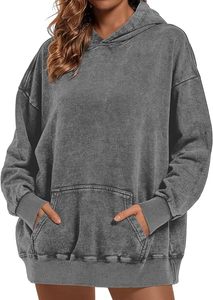 Nueva llegada Quick Dray personalizado lavado ácido sudaderas con capucha nuevo diseño transpirable OEM mujeres lavado ácido sudaderas con capucha personalizado elegante al por mayor - Product Image 2