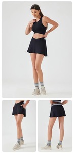 Nueva llegada Crosse cintura falda de tenis Golf deporte activo correr pantalones cortos bolsillos forrados falda de tenis transpirable para mujeres OEM - Product Image 4