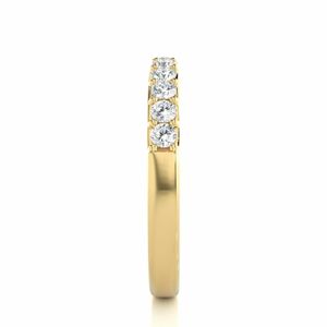 Anillo de Compromiso de Media Eternidad con Diamantes de Corte Redondo para Mujer - Product Image 4
