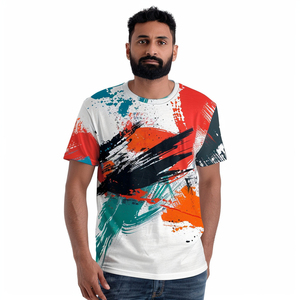 2025 logotipo personalizado poliéster secado rápido transpirable calavera 3D Digital DTG impresión cuello redondo alta calidad sublimación hombres camisetas - Product Image 3