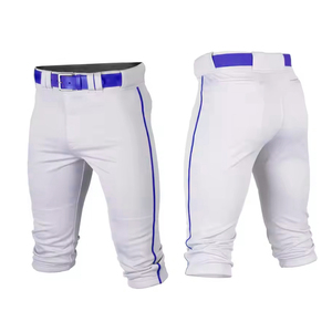 Custom Team logo Full Sublimation White Baseball Pants Youth <b>Knickers</b> - Product Image 3