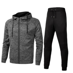 Nuevos chándales transpirables de poliéster con cremallera de alta calidad para hombre, al por mayor Conjunto de jogging, chándales de gimnasio para hombre de tela genuina a bajo precio - Product Image 1
