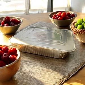 Wholesale Rectangular Aluminium <b>Foil</b> Container Haft Size 320*265*60mm Deep Disposable with Lid Aluminum Container - Product Image 4