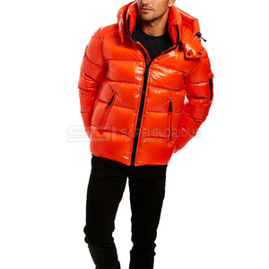 Chaqueta de invierno para hombre de alta calidad personalizada, resistente al agua y a prueba de viento, acolchada de talla grande con estampado de letras recubierto - Product Image 3