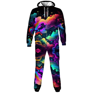 Pijamas Personalizadas al por Mayor con MOQ Bajo, Ropa de Dormir Transpirable para Hombre, Traje para el Hogar, Pijama Enterizo con Estampado por Sublimación - Product Image 5