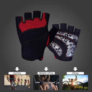 Gants de cyclisme à demi-doigts de nouvelle conception avec coussinets antidérapants et amortisseurs pour l'entraînement cycliste en extérieur - Product Image 6