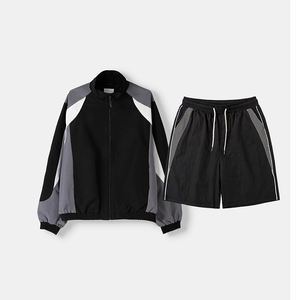 Conjunto Deportivo de Chaqueta Cortavientos Impermeable con Estampado Reflectante para Hombre, Talla Grande, Transpirable, de Secado Rápido, Estilo Urbano, para Correr - Product Image 2