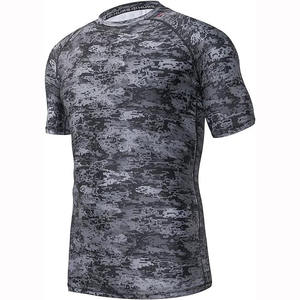 เสื้อรัดกล้ามเนื้อ MMA สำหรับผู้ชาย พิมพ์ลายโลโก้สีตามสั่งด้วยเทคนิค Sublimation คุณภาพสูง ขายส่ง แขนสั้น - Product Image 1