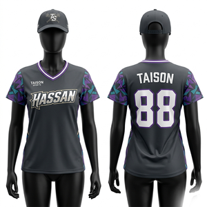 Uniforme de Lacrosse para Mujer, Camiseta y Pantalones Cortos Grises de Malla de Poliéster Transpirable de Primera Calidad, Estampado Personalizado con Bordado y Transferencia Térmica - Product Image 5