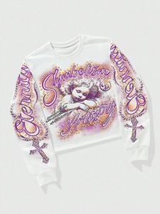 Jésus-Christ sublimé sweat-shirt en polyester personnalisé pour unisexe coupe confortable impression de logo personnalisé - Product Image 5