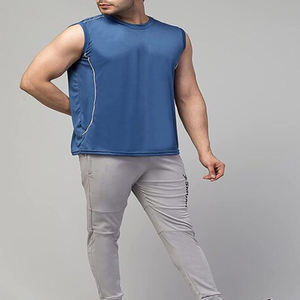 2025 Nueva camiseta sin mangas personalizada para hombre para correr entrenamiento y Fitness gimnasio chalecos de punto transpirables camisa de moda - Product Image 3