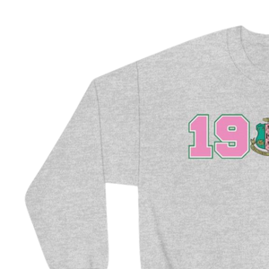 Sudadera con Capucha Personalizada AKA en Sarga Verde Kelly con Letras Griegas Rosadas en Sarga, Sudadera de Forro Polar para Hermandades - Product Image 3