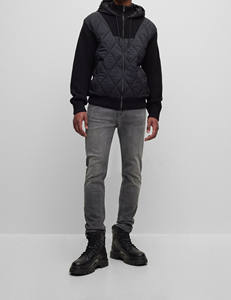 Veste à bulle à capuche régulière pour hommes, veste rembourrée en coton et polyester de haute qualité, veste de randonnée à manches longues pour hommes - Product Image 1