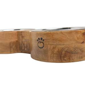 Home Craft Exports Wholesale Unique Design Wood Pet <b>Bowl</b> with <b>Stainless</b> <b>Steel</b> <b>Bowl</b> Perfect for Food & Water High Pet Accessories - Product Image 2