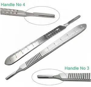 Scalpels and Knives handle / Scalpel Graduated Handle No.3 + No.4 Surgical Knife / Scalpel Handle No 4 Veterinary Surgical