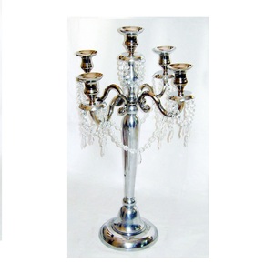Luxueux Style Moderne 5 Bras Grand Candélabre Bougeoir De Noël En Métal De Haute Qualité avec Bougeoir Décoratif De Polissage - Product Image 6