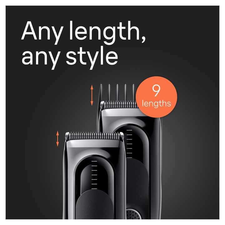 Braun Series 5 5310 Men's Cordless Electric Hair Clippers with 9 Length Settings