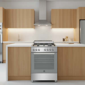 Cocina de Gas de Acero Inoxidable La Germania de 4 Zonas con Horno Eléctrico SE664EX 24 Clase A Dimensiones 59.8 X 61 X 89.3 cm - Product Image 3