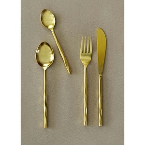 Calidad garantizada, elegante tenedor occidental, cuchara, cubiertos, fabuloso mango martillado, cuchillos de acero y cuchara, tenedor, juego de cubiertos - Product Image 3