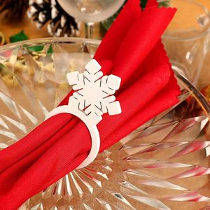 Servilletero de copo de nieve de árbol de Navidad, servilletero de copo de nieve de madera, hebillas PARA CENA DE Navidad, fiesta, banquete, servilletero de Navidad - Product Image 1
