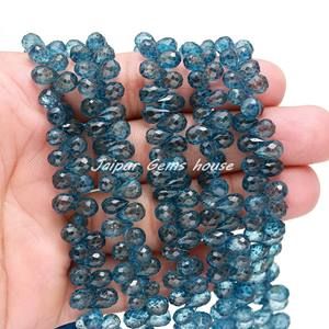 สินค้าขายดีที่สุดลอนดอนบลูโทปาซลูกปัดสีขาวเคลือบบุษราคัมลูกปัดพลอยสีฟ้า - Product Image 1