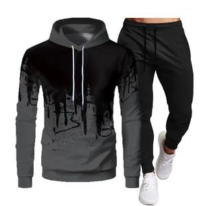 Sublimated Polyester Cotton Long Sleeve Sports <b>Hoodie</b> Jogger Set Two Piece Tracksuit in Plus Size <b>Maternity</b> Plain Sweat Suit - Product Image 3