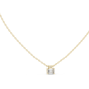 Collar con Colgante de Diamante de Laboratorio con Corte Baguette de 0.395 CT, VVS-VS EF CVD, Oro de 18K y 14K, Oro Rosa, Amarillo, Blanco, Estilo Minimalista - Product Image 3