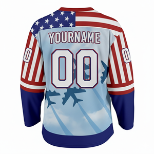 Uniforme de hockey sur glace respirant, impression par transfert thermique personnalisée, broderie, service OEM, maillot de hockey sur glace - Product Image 4