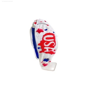 Premium Quality Lightweight Seed Beaded Knotted <b>Headbands</b> Custom Collection of Indian Hand Embellished Hairbands - Product Image 1