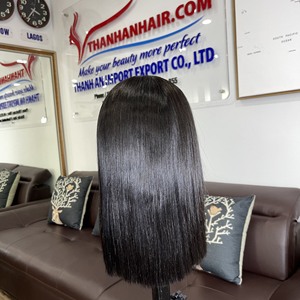 Perruques de qualité supérieure de luxe, cheveux humains vierges brésiliens, cheveux vietnamiens bruts, perruques de cheveux humains à fermeture frontale en dentelle - Product Image 3