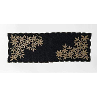Nappe de table internationale Falah, moderne, indienne, brodée à la main, écologique, réutilisable, en tissu, avec perles, pour la décoration de table