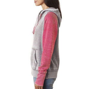 Vente en gros de haute qualité recadrée acide lavé en relief bouffée impression broderie femmes sweats à capuche fabricants pour vêtements de douane à capuche - Product Image 2