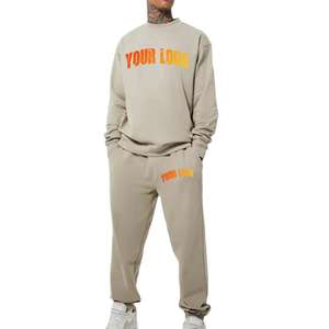 Venta al por mayor OEM personalizado hombres deportes correr chándal conjuntos ropa de correr de alta calidad 100% algodón Streetwear chándal para hombres - Product Image 5