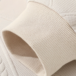 Veste Jacquard Chic à Col Montant pour Homme Haut à Capuche 100% Coton avec Fermeture à Glissière pour Printemps Automne Hiver Design Bouton Chic avec Motif 3D - Product Image 5