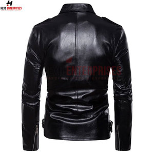 แจ็คเก็ตหนังผู้ชายคุณภาพสูง แจ็คเก็ตหนังกลางแจ้งแบบกําหนดเองด้วยวัสดุที่ดีที่สุดทําแจ็คเก็ตหนังที่ดีที่สุดของผู้ชาย - Product Image 3