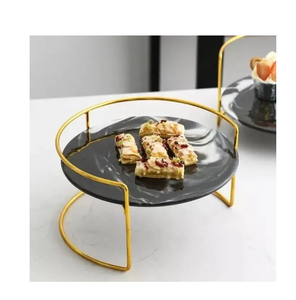Factory <b>Supply</b> Marble <b>Cake</b> Stand Black Stone Handicrafts For Wedding <b>Cake</b> Display Stand Hot Selling Sale - Product Image 1
