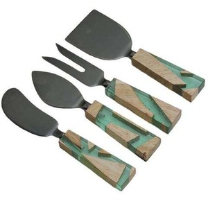 Juego de queso de la mejor calidad con aspecto de lujo de 4 esparcidores de queso, espátula, cuchillo para mantequilla y tenedor para uso en el hogar, Hotel, restaurante, juego de queso - Product Image 2