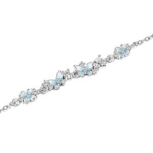 สร้อยข้อมือประดับจี้รูปดอกไม้และผีเสื้อเรืองแสง Jeulia - Product Image 2