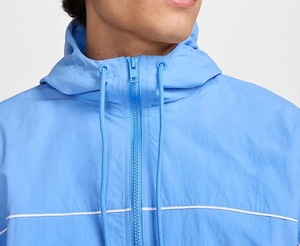 Ventes chaudes : survêtement en toile personnalisé pour homme, élégant, réfléchissant, respirant, écologique, mode d'hiver, ligne de surpiqûres bleue, devant surélevé - Product Image 3