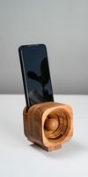 Décorations de table de bureau en bois massif étuis de téléphone support accessoires intelligents bon prix artisanat en bois pour enseignes murales