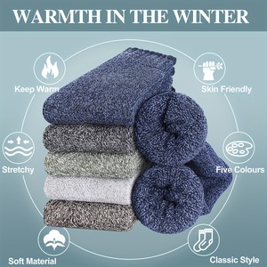 Calcetines de Invierno para Hombre, Gruesos, Cálidos, de Felpa, Forrados de Lana, Altura Media, al por Mayor - Product Image 4