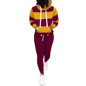 Hot sale Custom Jogger Sweat Suit 2 Piece Hoodie suit Pants Set Jogging Track Suit Women Tracksuit