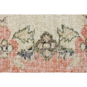 Traditional Beige <b>Brown</b> <b>Wool</b> Rug 5.6 X 9.3ft Handmade Turkish Rectangle Patchwork Latex Backing for Home Living for Entryway - Product Image 5