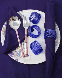 Porte-rond de serviette en métal noir fabriqué en inde décor de table à manger à la maison décoration de table de dîner de fête de mariage porte-papier de soie - Product Image 4