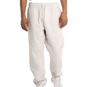 Pantalones deportivos de forro polar lisos al por mayor disponibles en tejido de mezcla de algodón con cintura elástica, listos para personalizar con marca y pedidos al por mayor. - Product Image 3